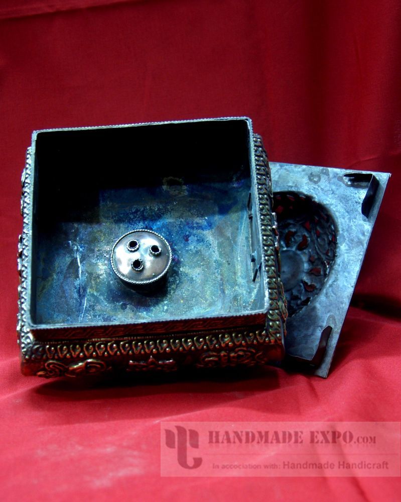 Square Hanging Metal Incense Burner, <span Style=