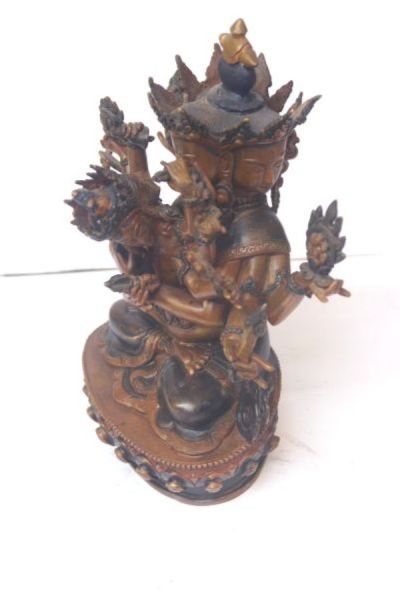 Copper Statue Of Guhyasamaja double Color Oxidation