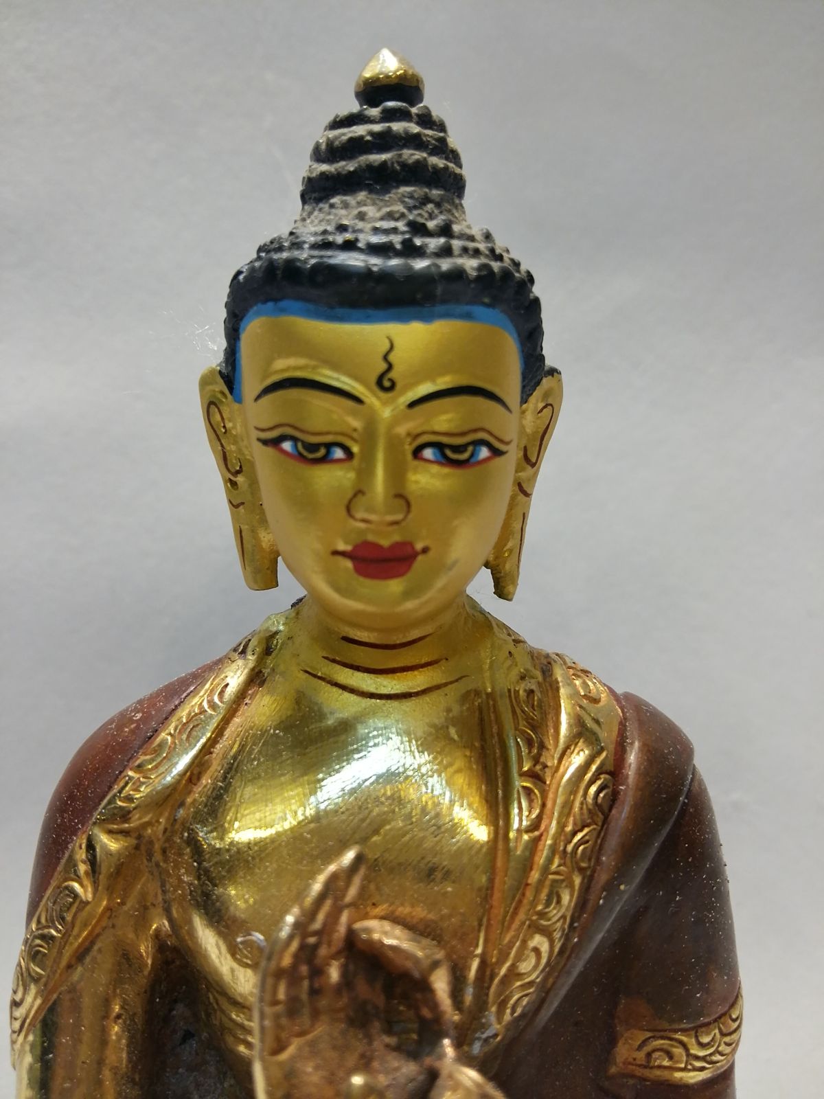 Partly Gold Plated Vairocana Buddha Statue