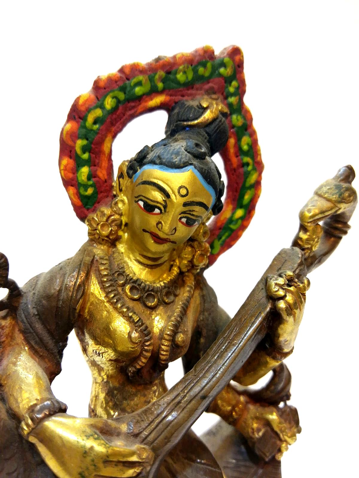 Partly Gold Plated Saraswati, sold
