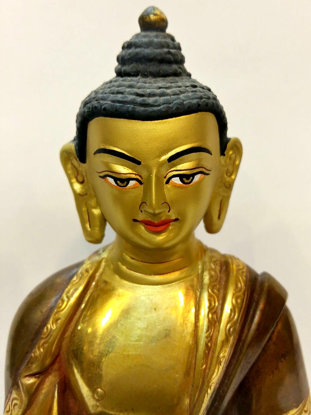 Partly Gold Plated Ratnasambhava Buddha