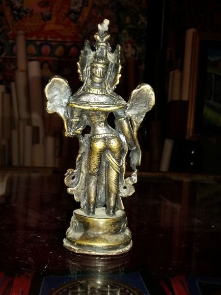 Brass Padmapani Lokeshvara 30 Years Plus, <span Style=