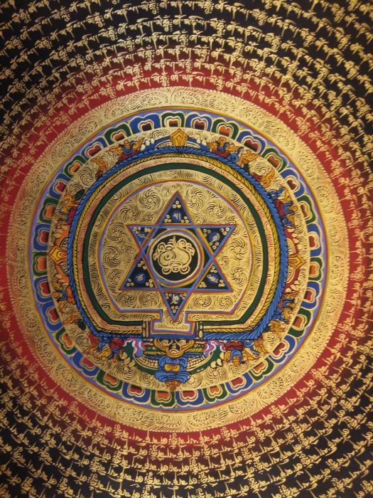 Om Mani Padme Hum Mandala Thangka