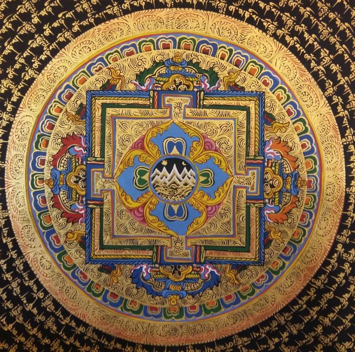 Om Mani Padme Hum Mandala Thangka