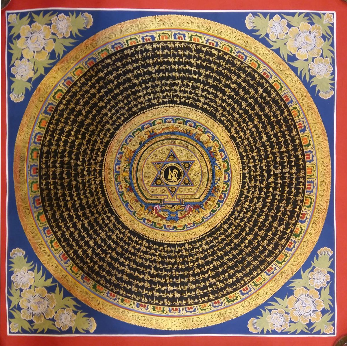 Om Mani Padme Hum Mandala Thangka