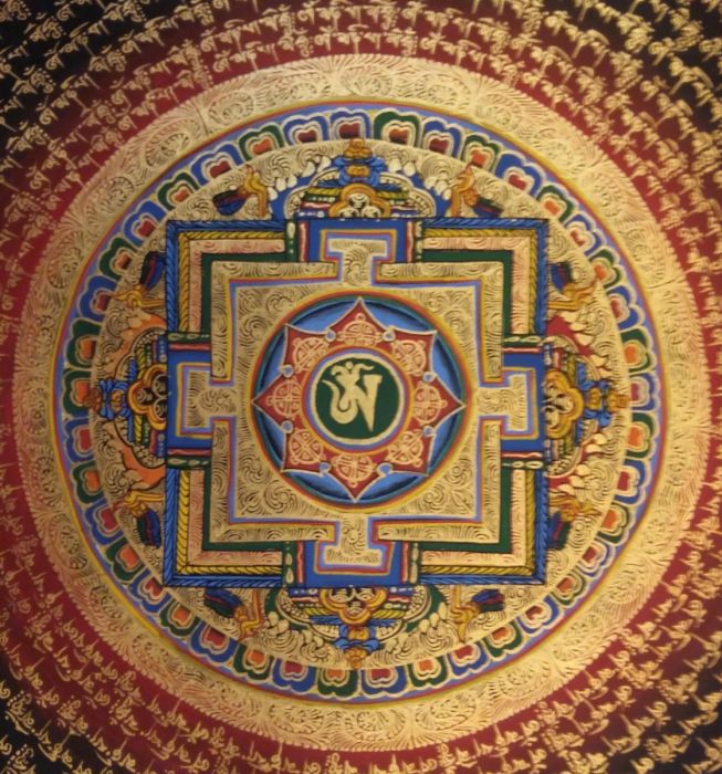 Om Mani Padme Hum Mandala Thangka