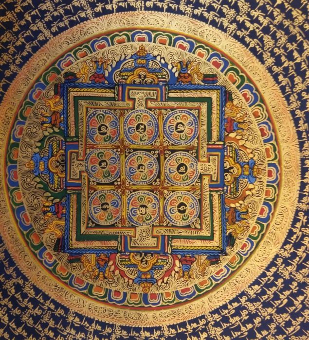 Om Mani Padme Hum Mandala Thangka