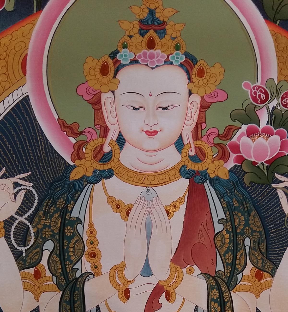 Chenrezig Good Quality Tibetan Thangka Painting
