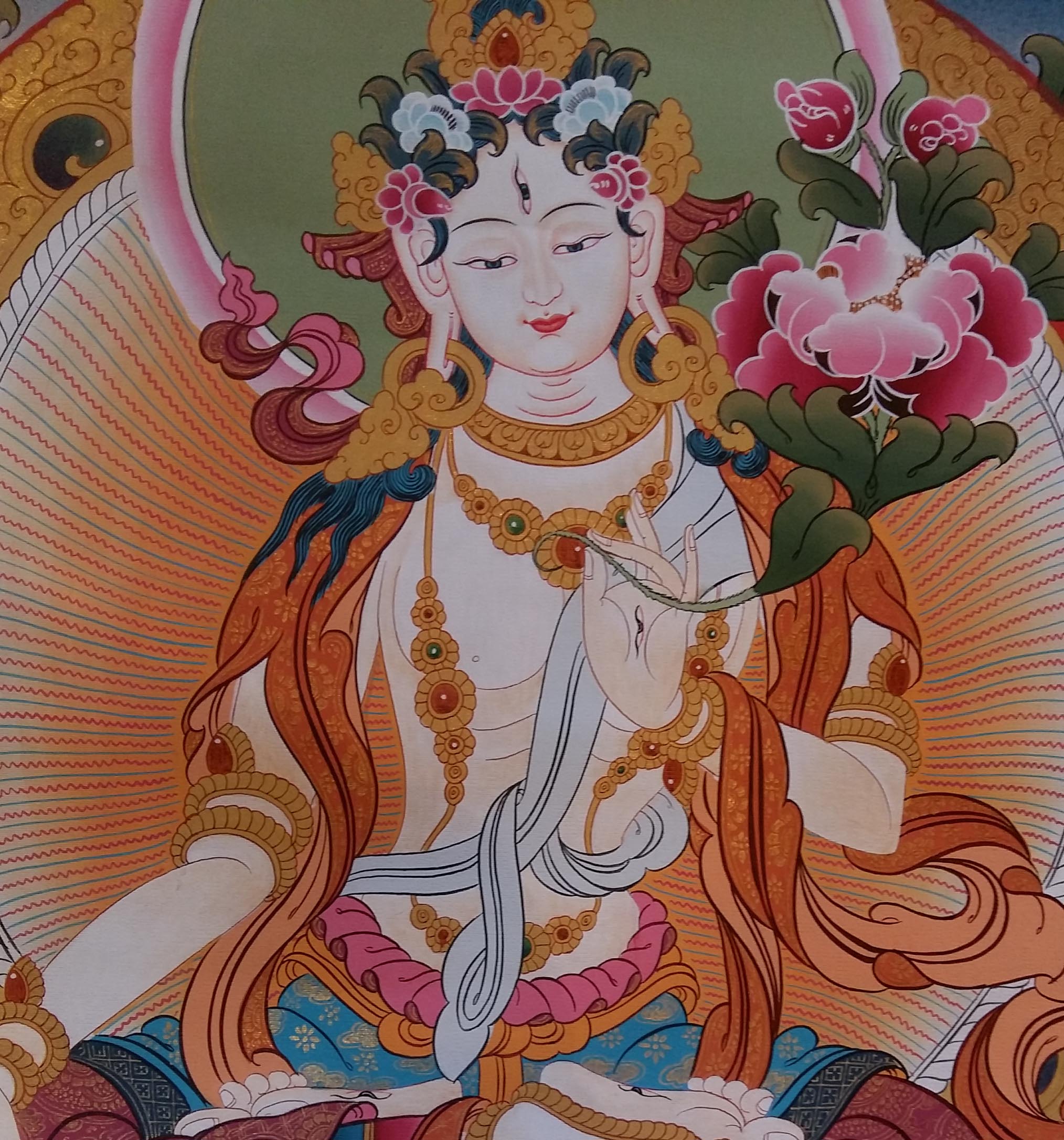 White Tara Good Quality Tibetan Thangka Painting
