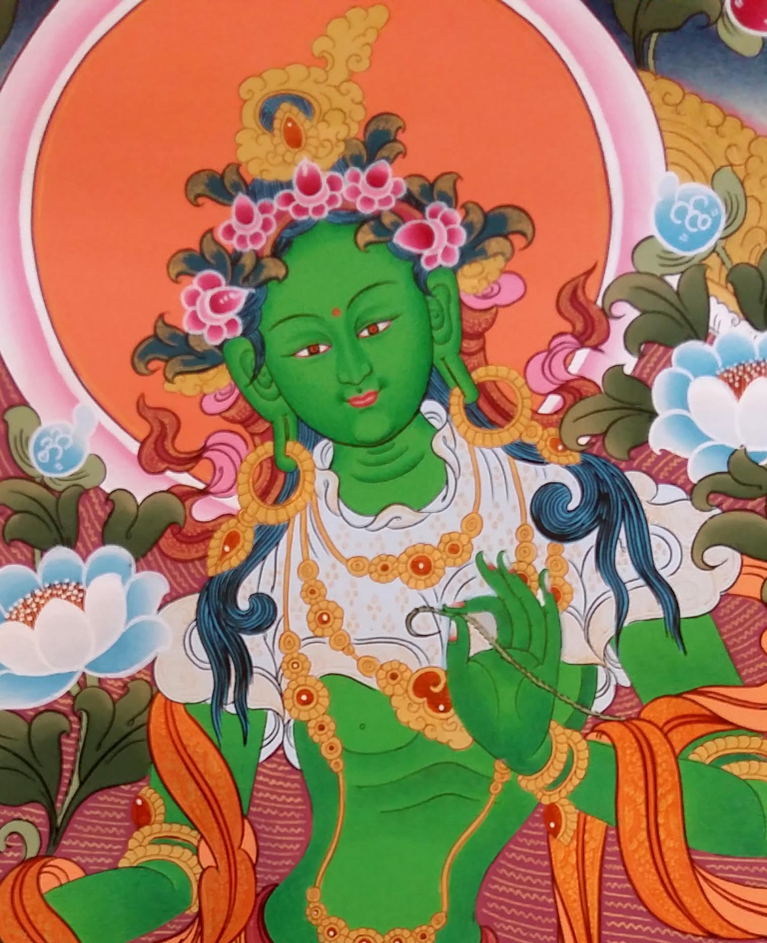 Green Tara Good Quality Tibetan Thangka Painting