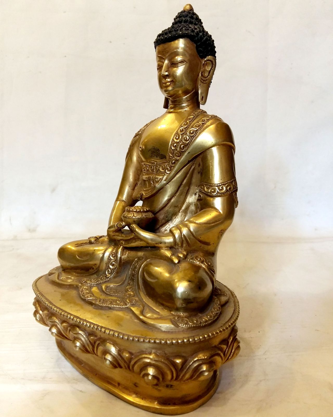 Amitabha Buddha Statue - Full Fire Gold Plated