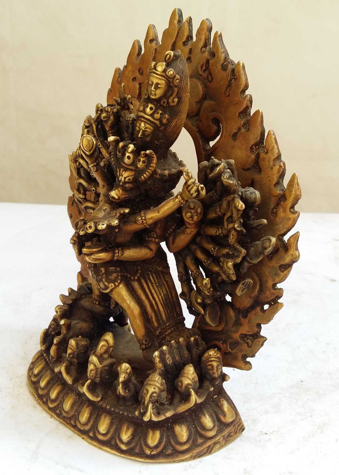 Yamantaka - Heruka - Vajrabhairava Antique Finishing