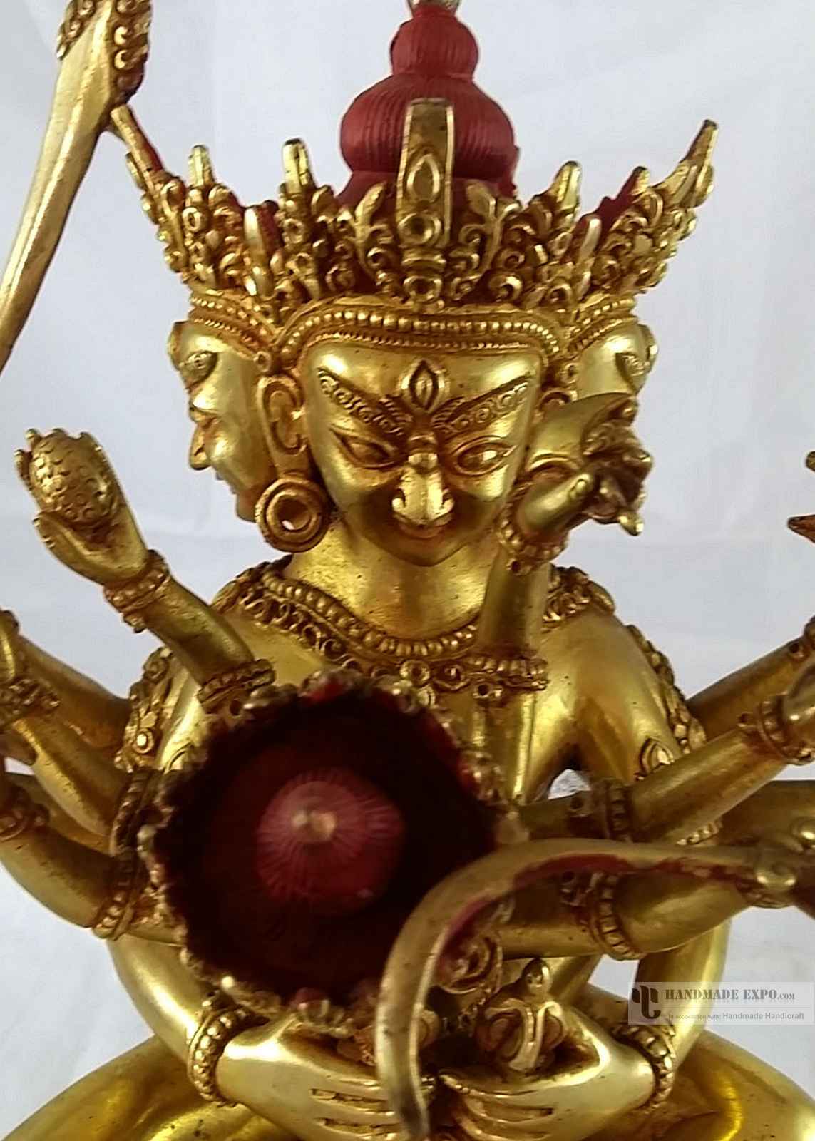 Rate Manjuvajra Guhyasamaja Statue- full Fire Gold Plated Statue
