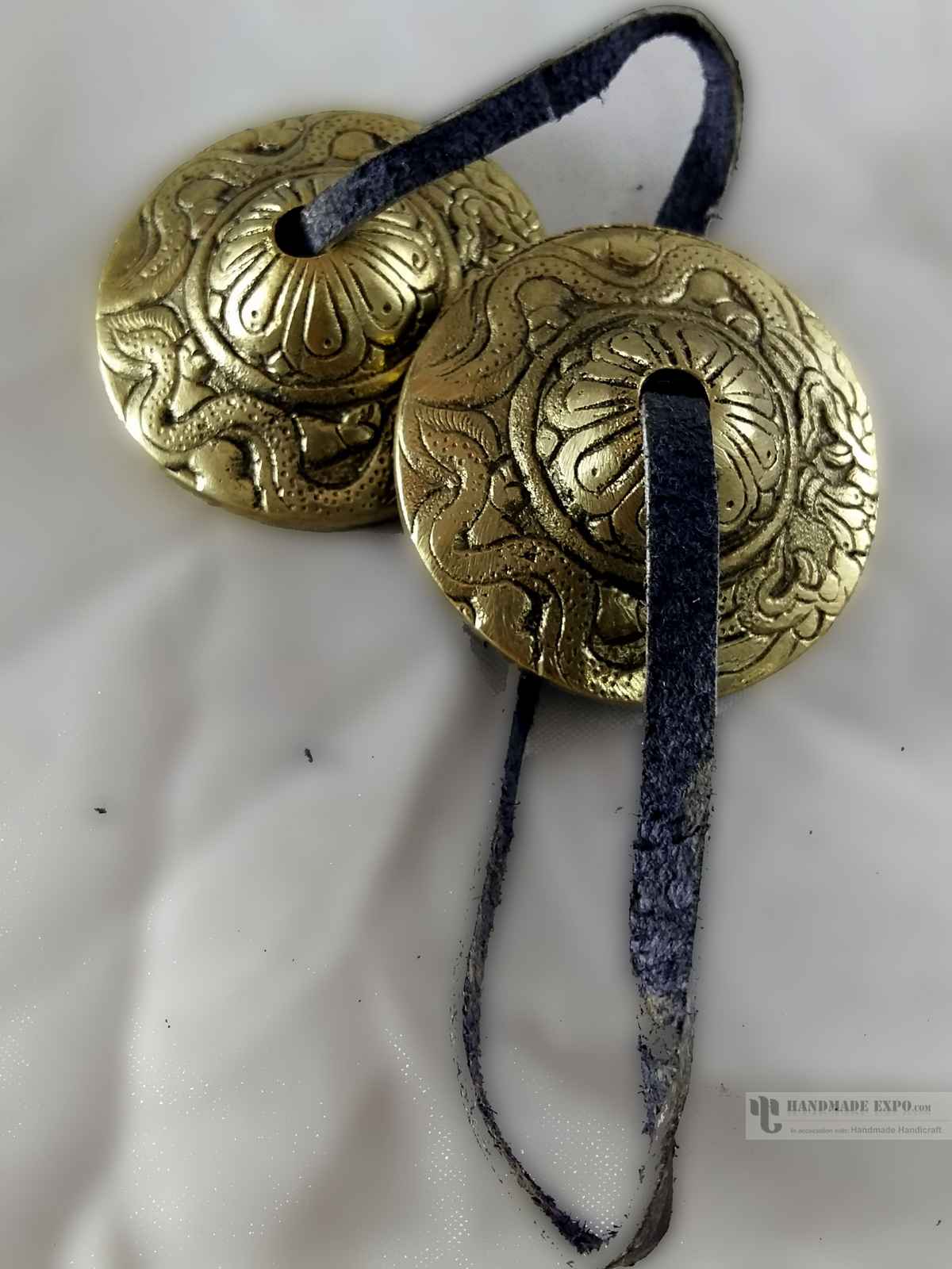 Brass Tingsha - Dargon Carved