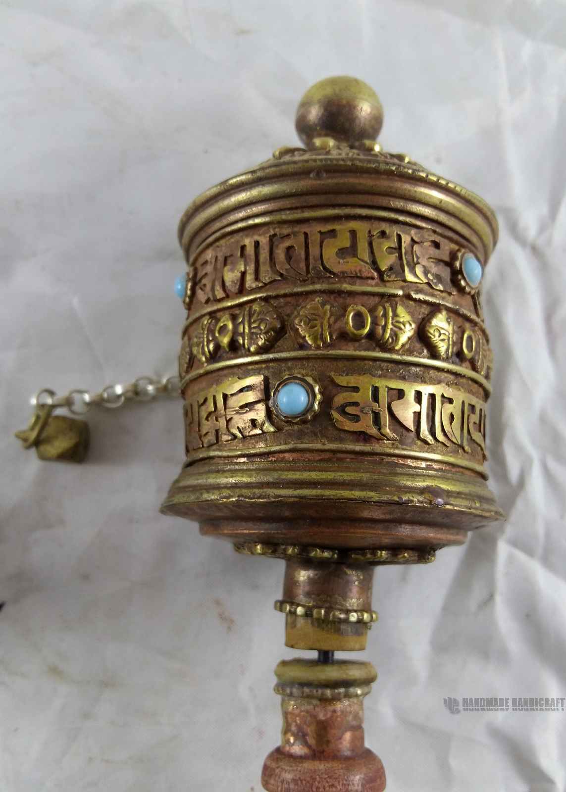 Brass Hand Held Prayer Wheel