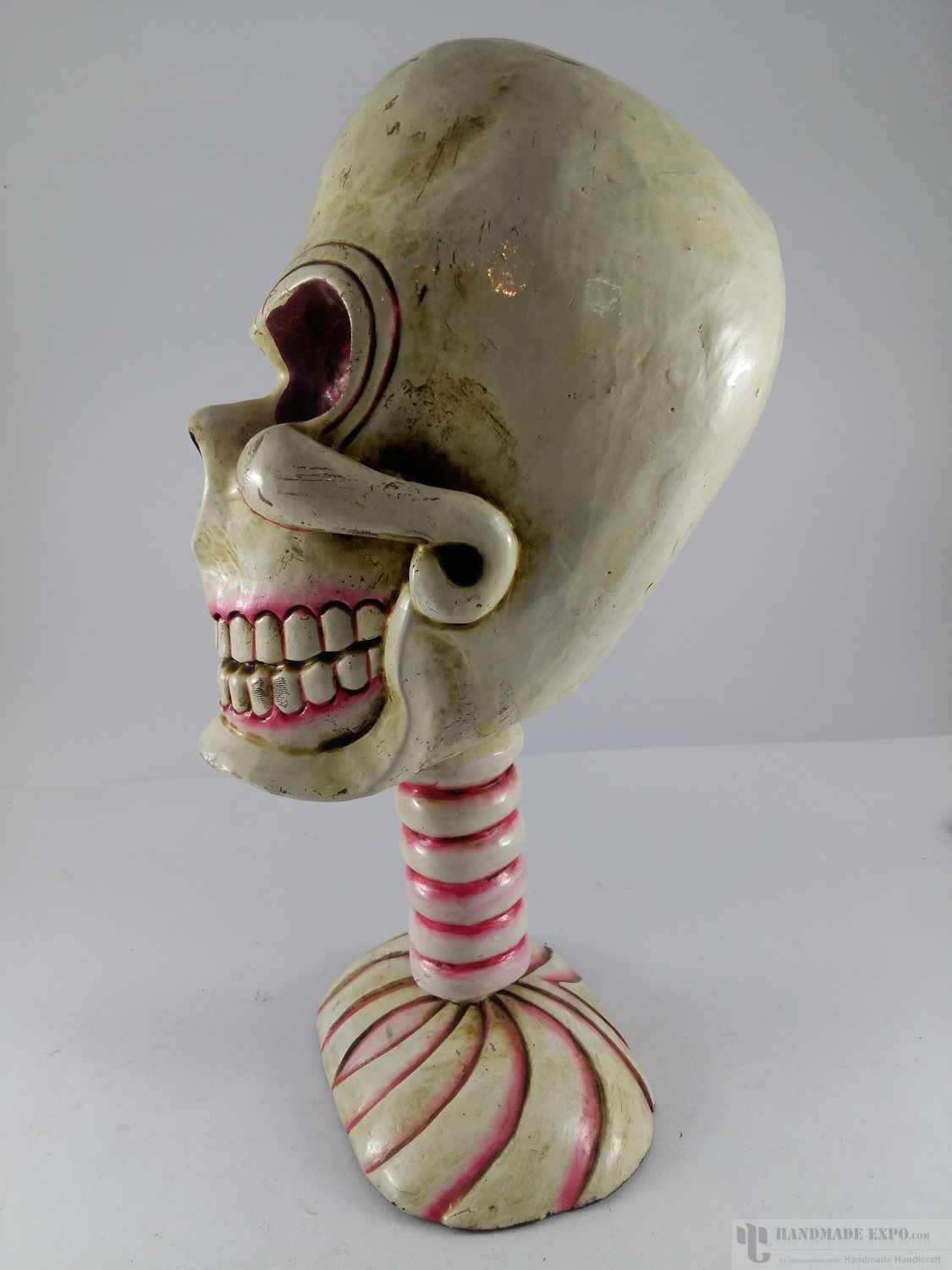Wooden poplar, Citipati Skull Painted