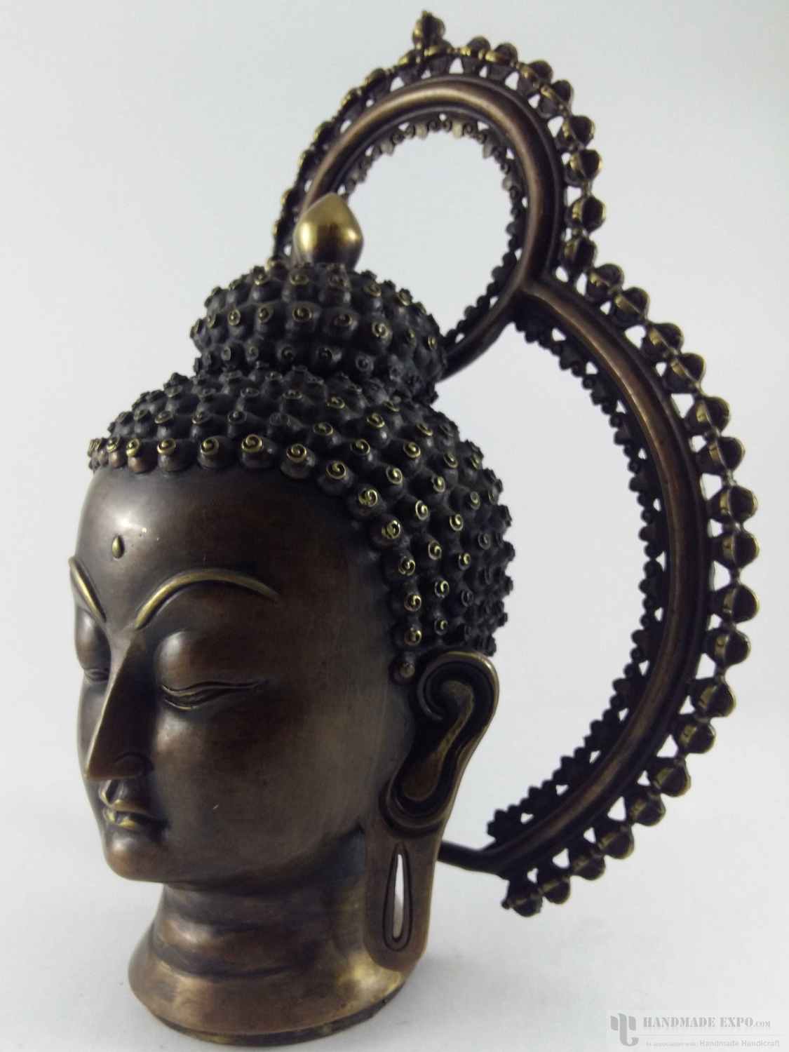 Brass Handmade Buddha Head <span Style=