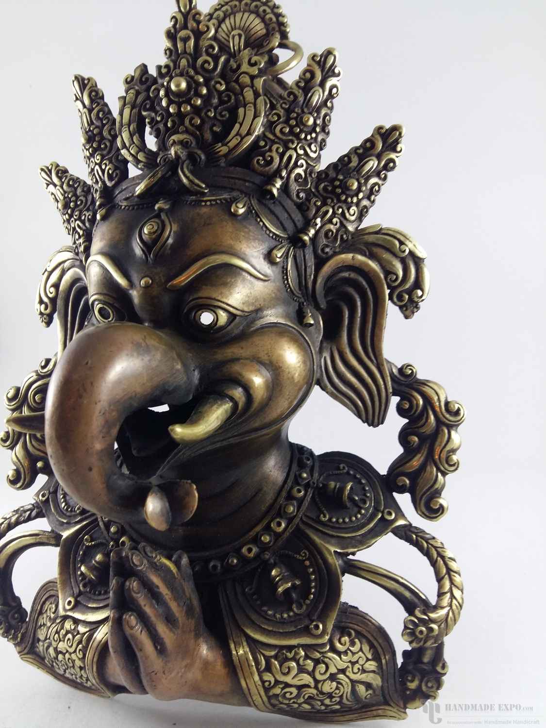 Brass Ganesh In Namaste Gesture
