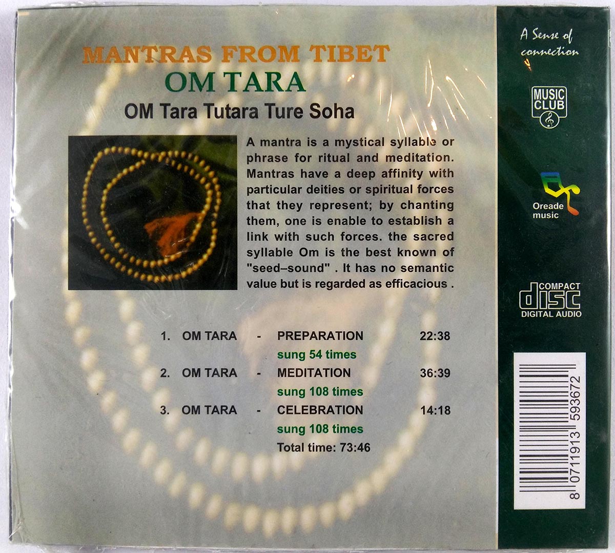 Mantras From Tibet Om Tara -mantra Audio Cd