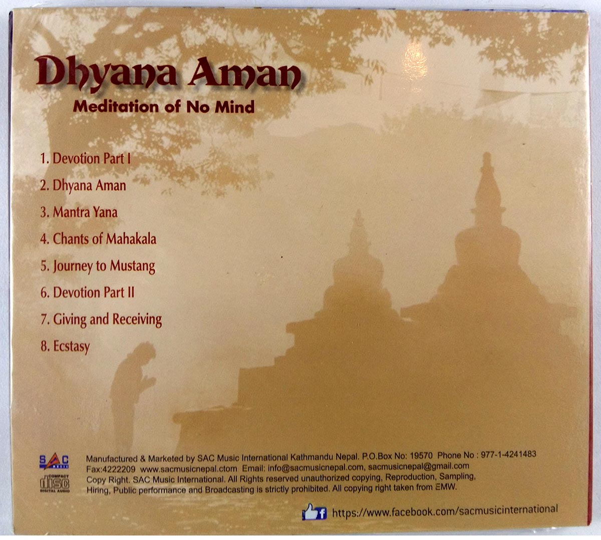 Dhyana Aman meditation Of No Mind -mantra Audio Cd