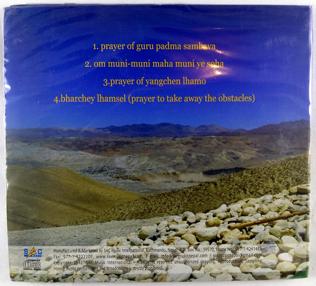 Tibetan Meditative Chants - Mantra Audio Cd