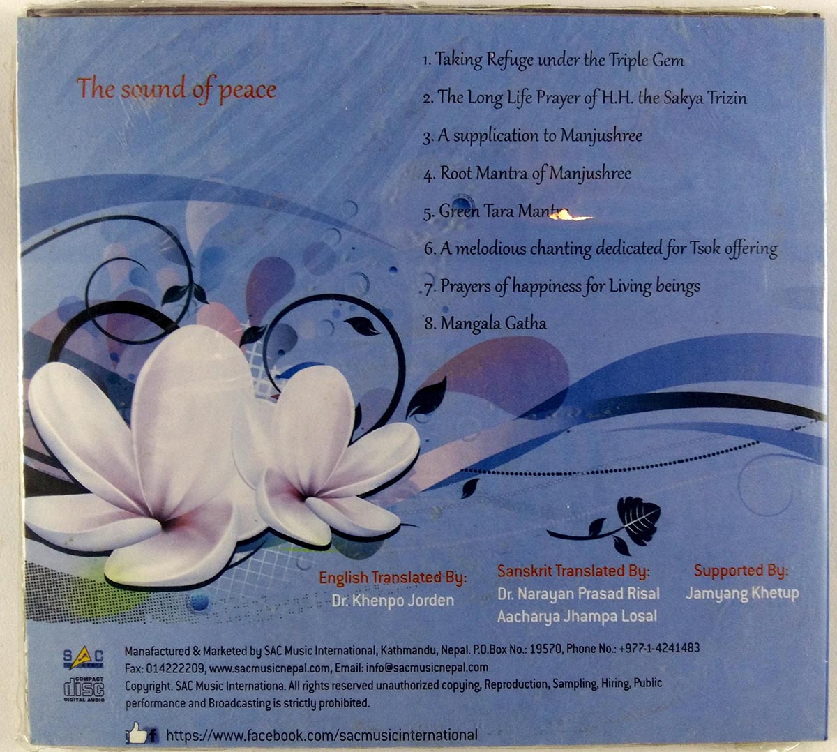 The Sound Of Peace Mantra Audio Cd