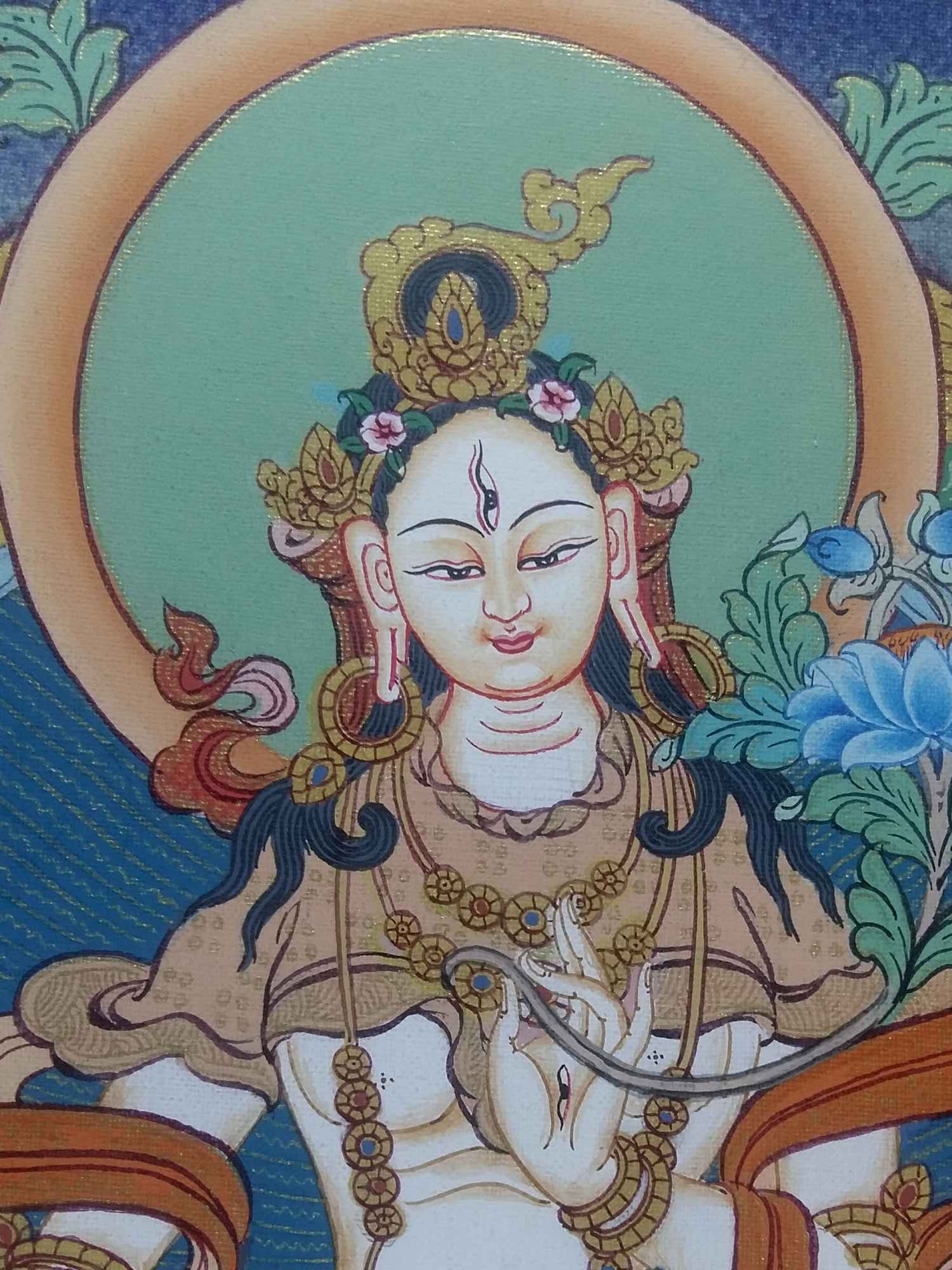 Tibetan Thangka White Tara <span Style=
