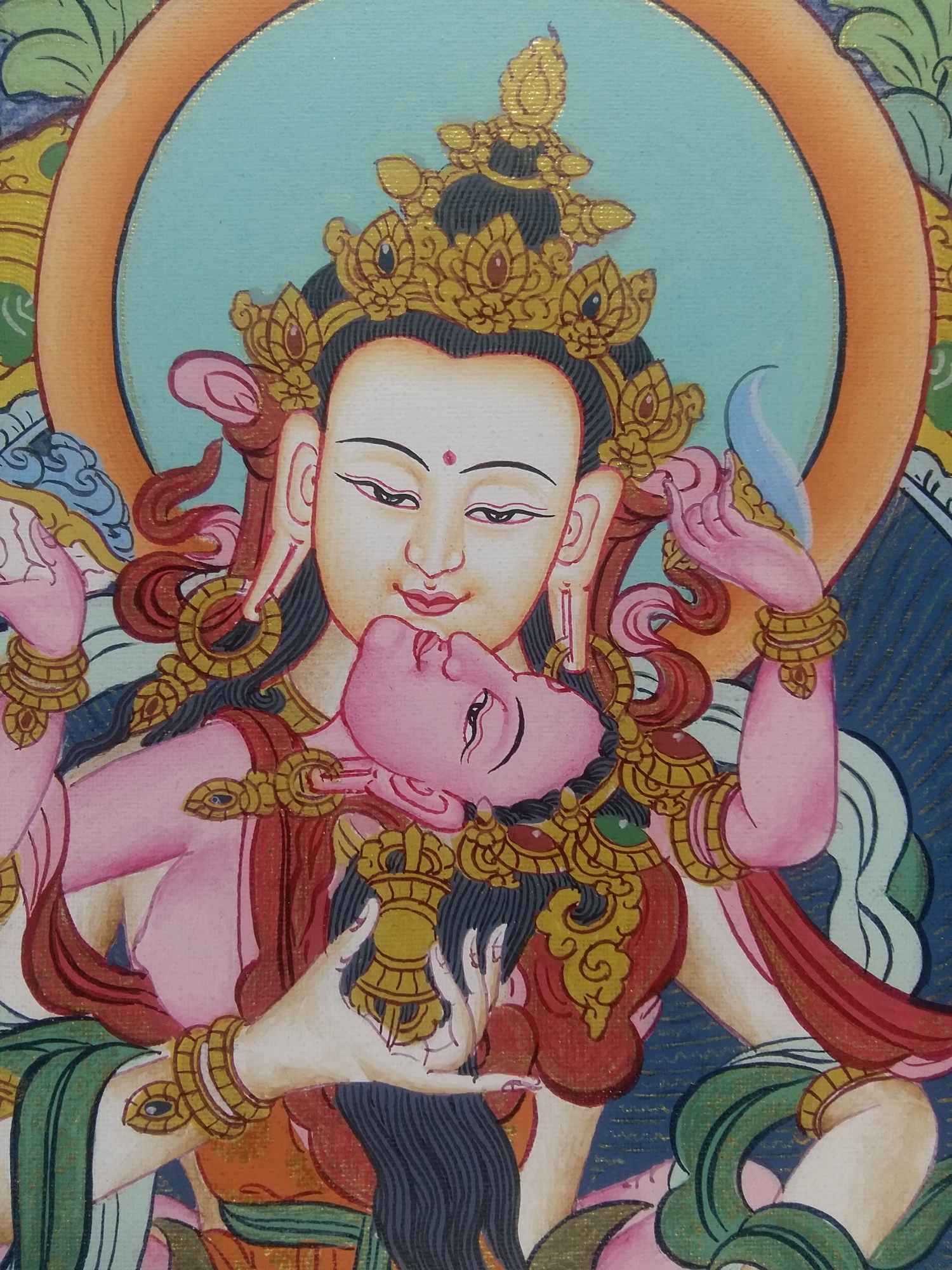Tibetan Thangka Vajrasattva <span Style=