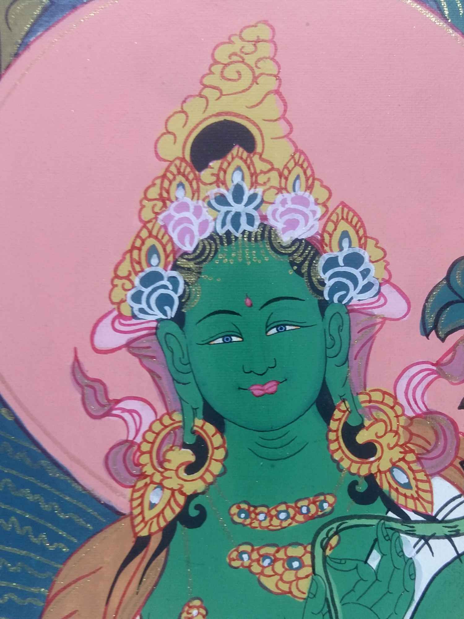 Tibetan Thangka Green Tara