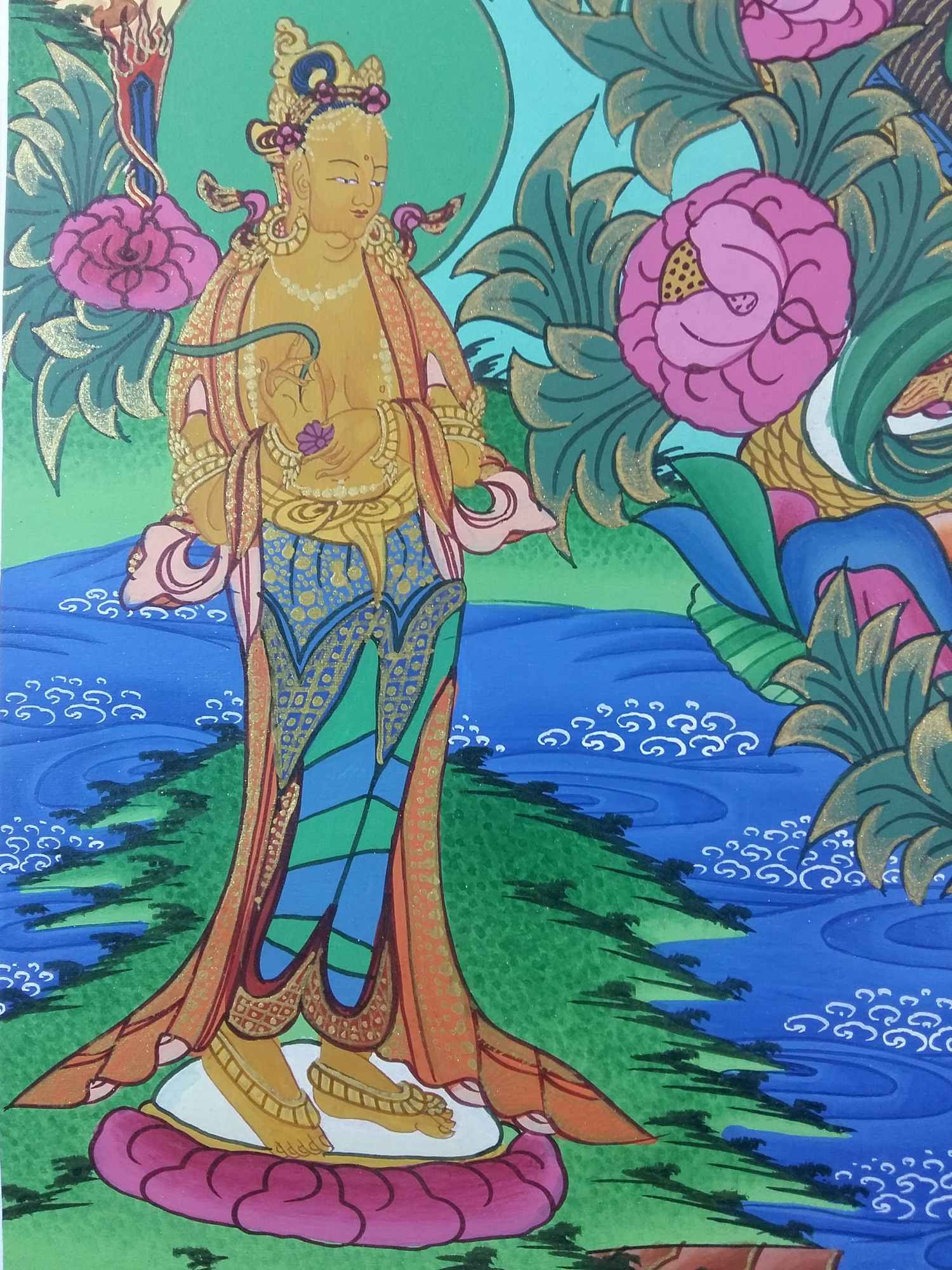 Tibetan Thangka Standing White Tara
