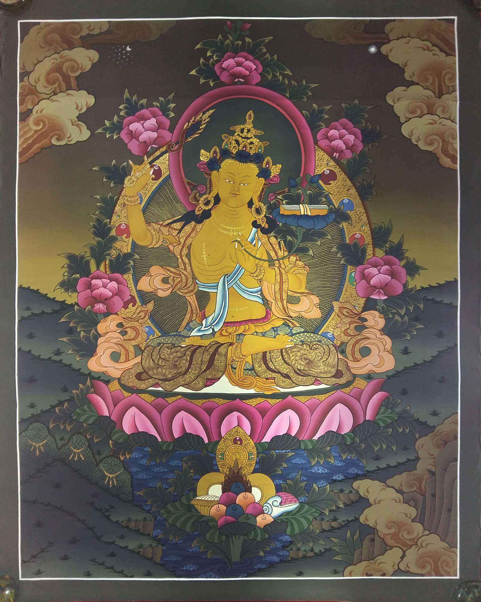 Tibetan Thangka Manjushri