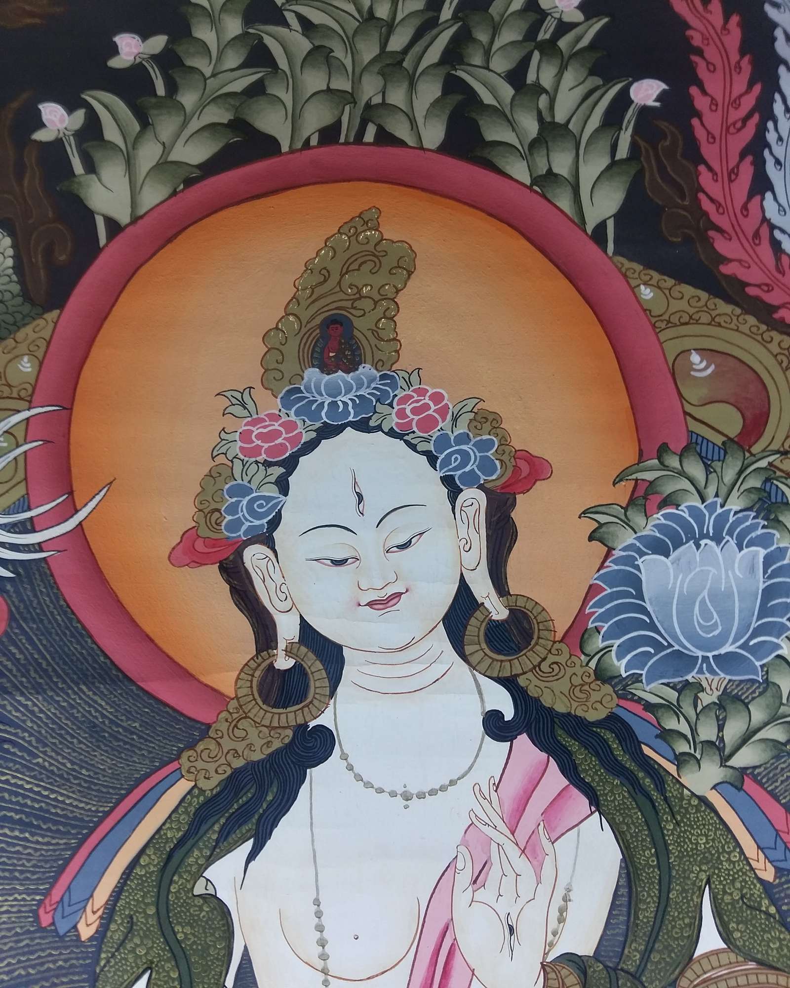 Tibetan Thangka White Tara <span Style=