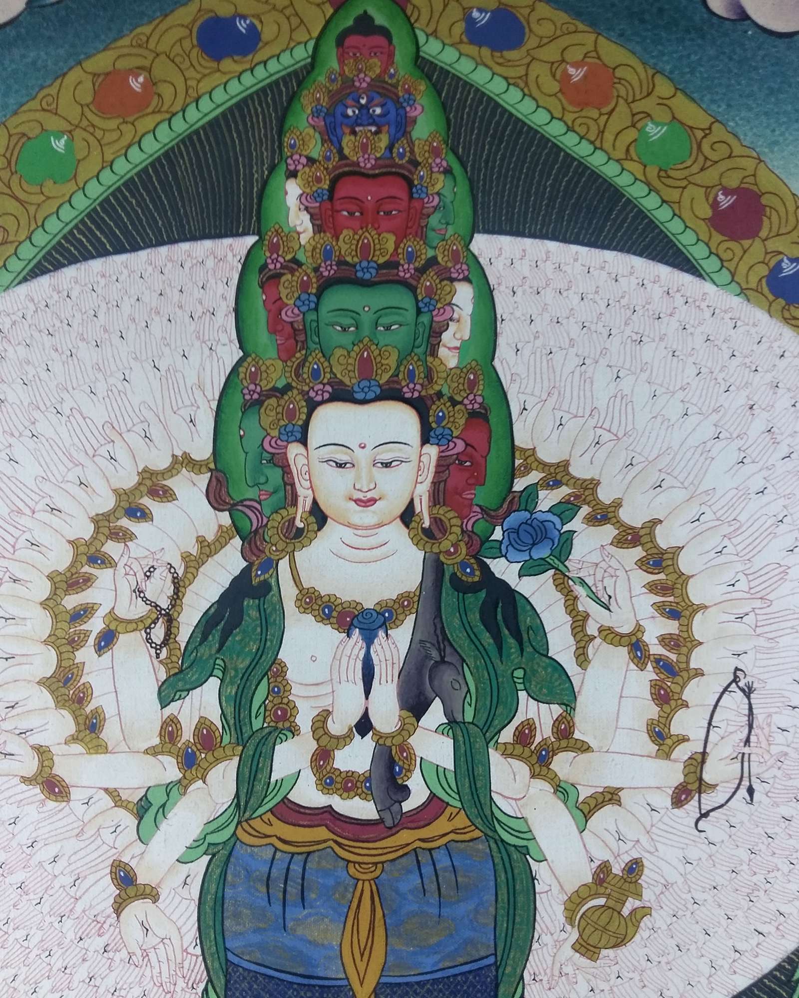 Tibetan Thangka 1000 Arm Avalokitesvara <span Style=