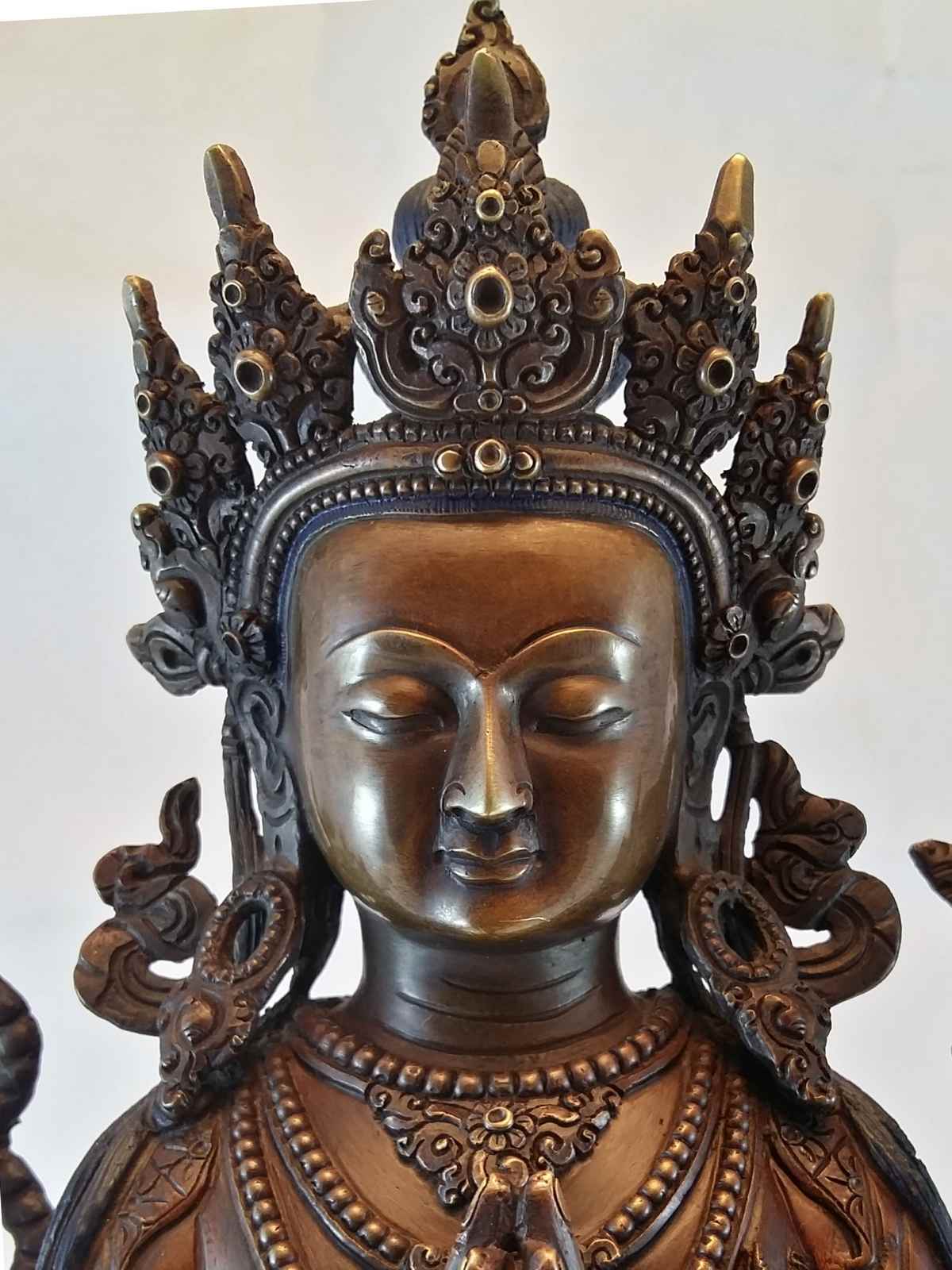 Chenrezig Statue - Oxidized <span Style=