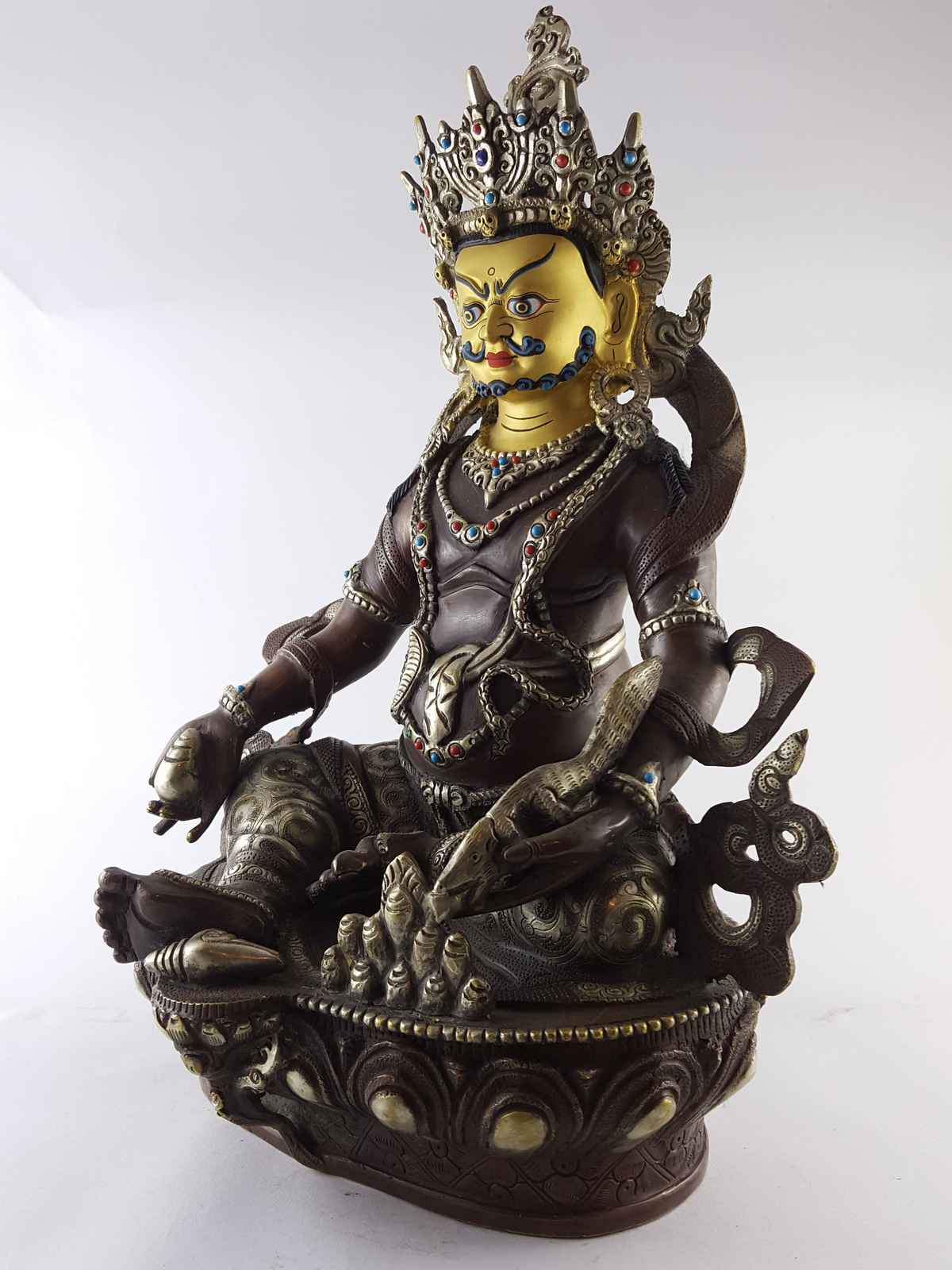 Yellow Jambhala Statue -<span Style=