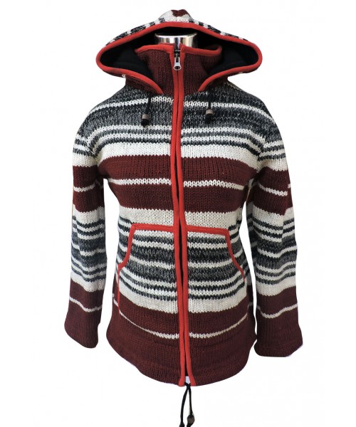 Woolen Jacket hand Knitted , fleece Lining | Price: US$17.5 | Woolen ...