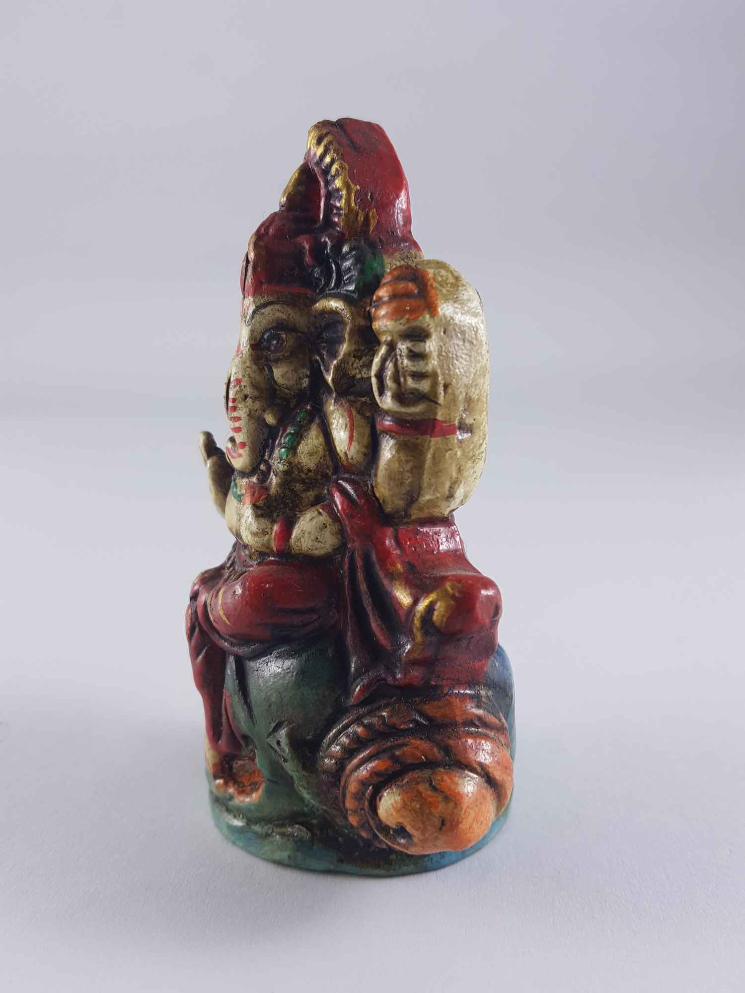 Clay Statue Of Ganesh made In Nepal, handmade, painted