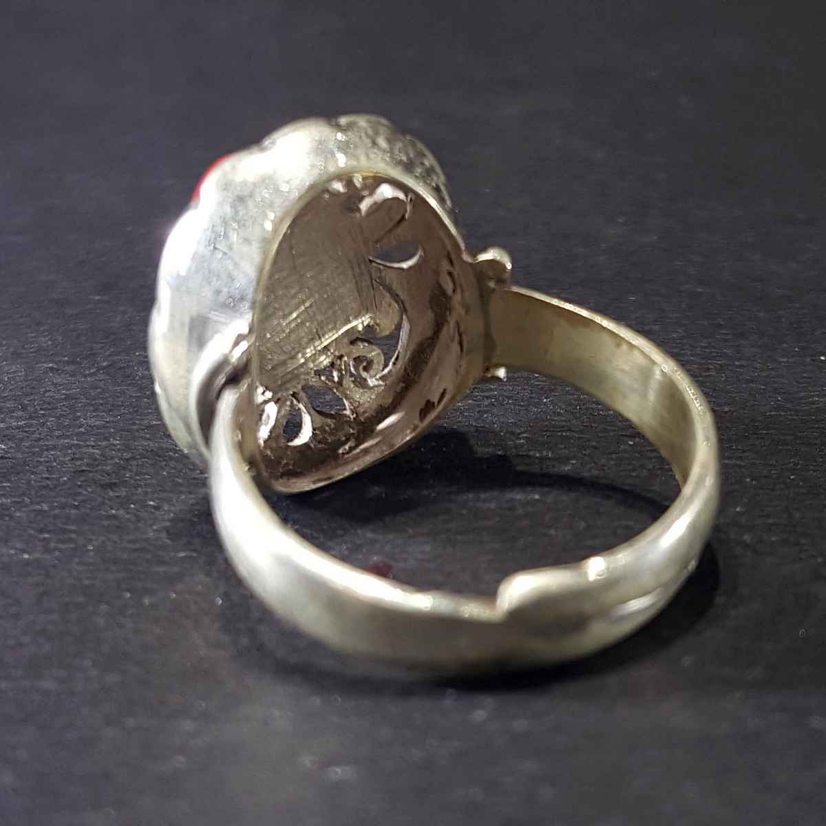 Handmade Flower Design Silver Ring <span Style=