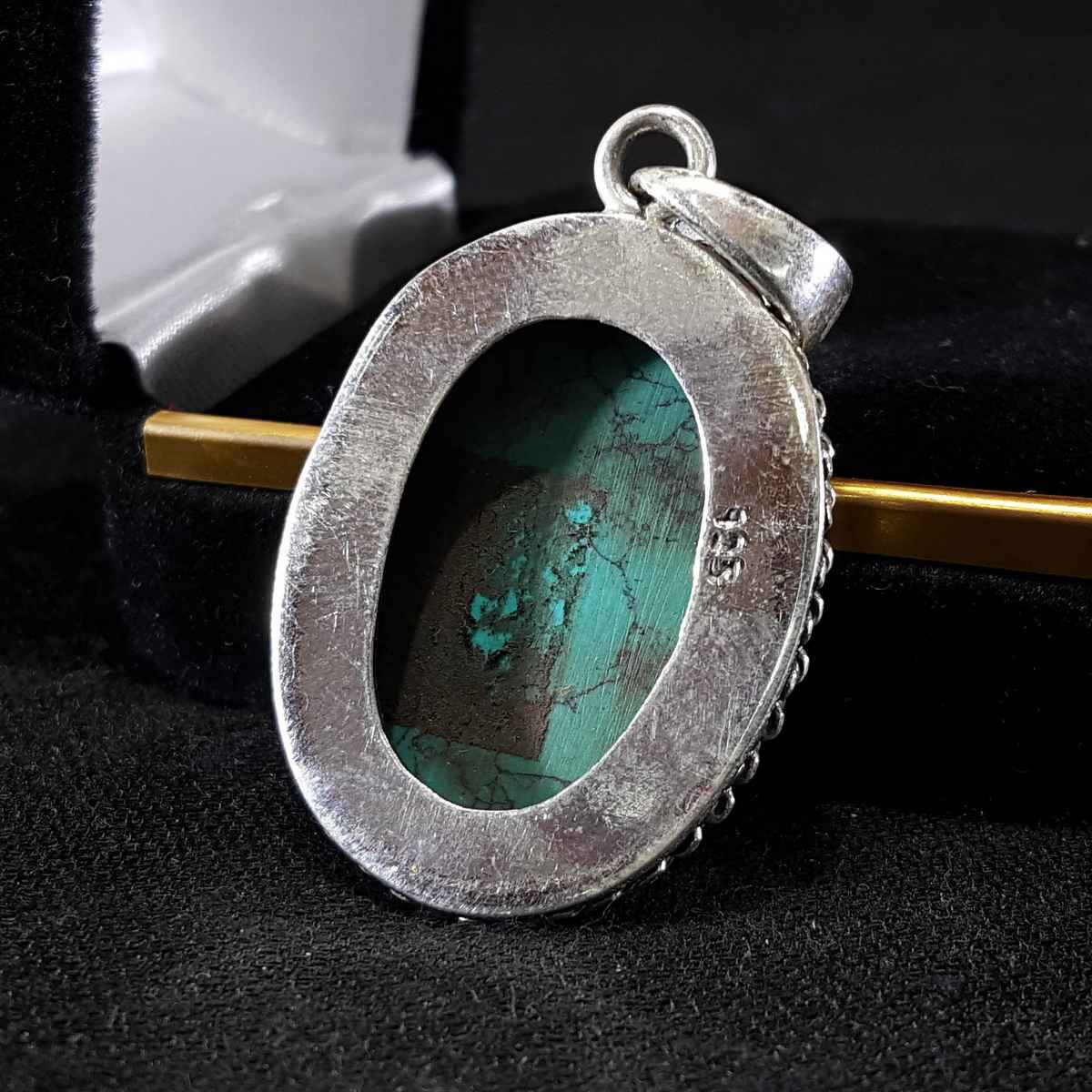 Tibetan Tourquise Handmade Silver Pendant