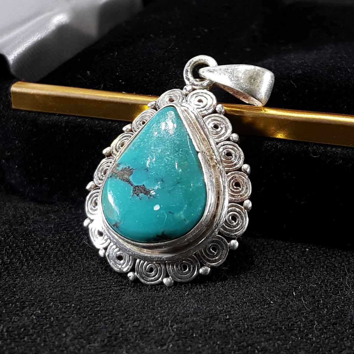 Tibetan Tourquise Handmade Silver Pendant