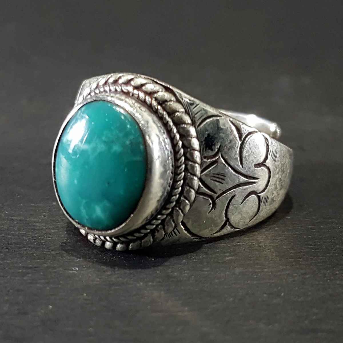 Tibetan Tourquise Silver Handmade Ring