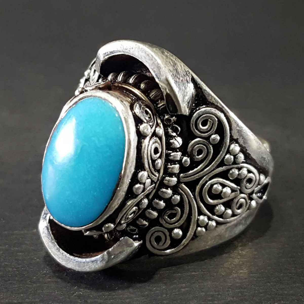 Tibetan Tourquise Silver Handmade Ring