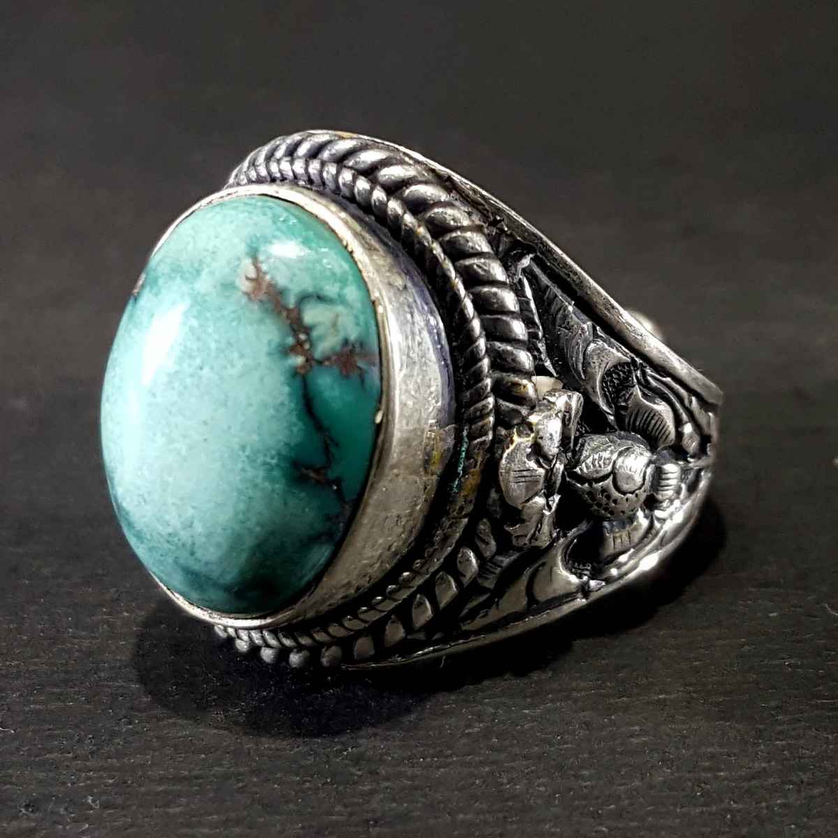 Tibetan Tourquise Silver Handmade Ring