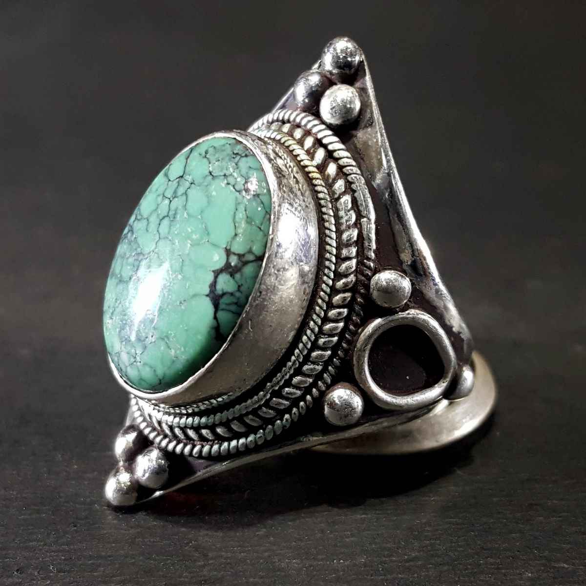 Tibetan Tourquise Silver Handmade Ring