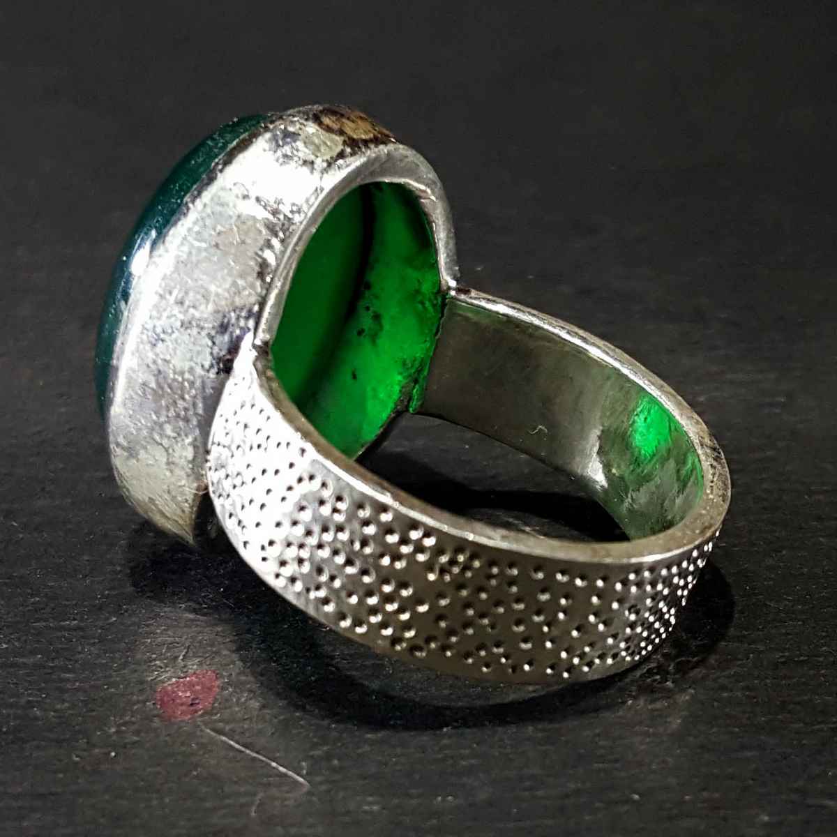 Green Onyx Handmade Silver Ring