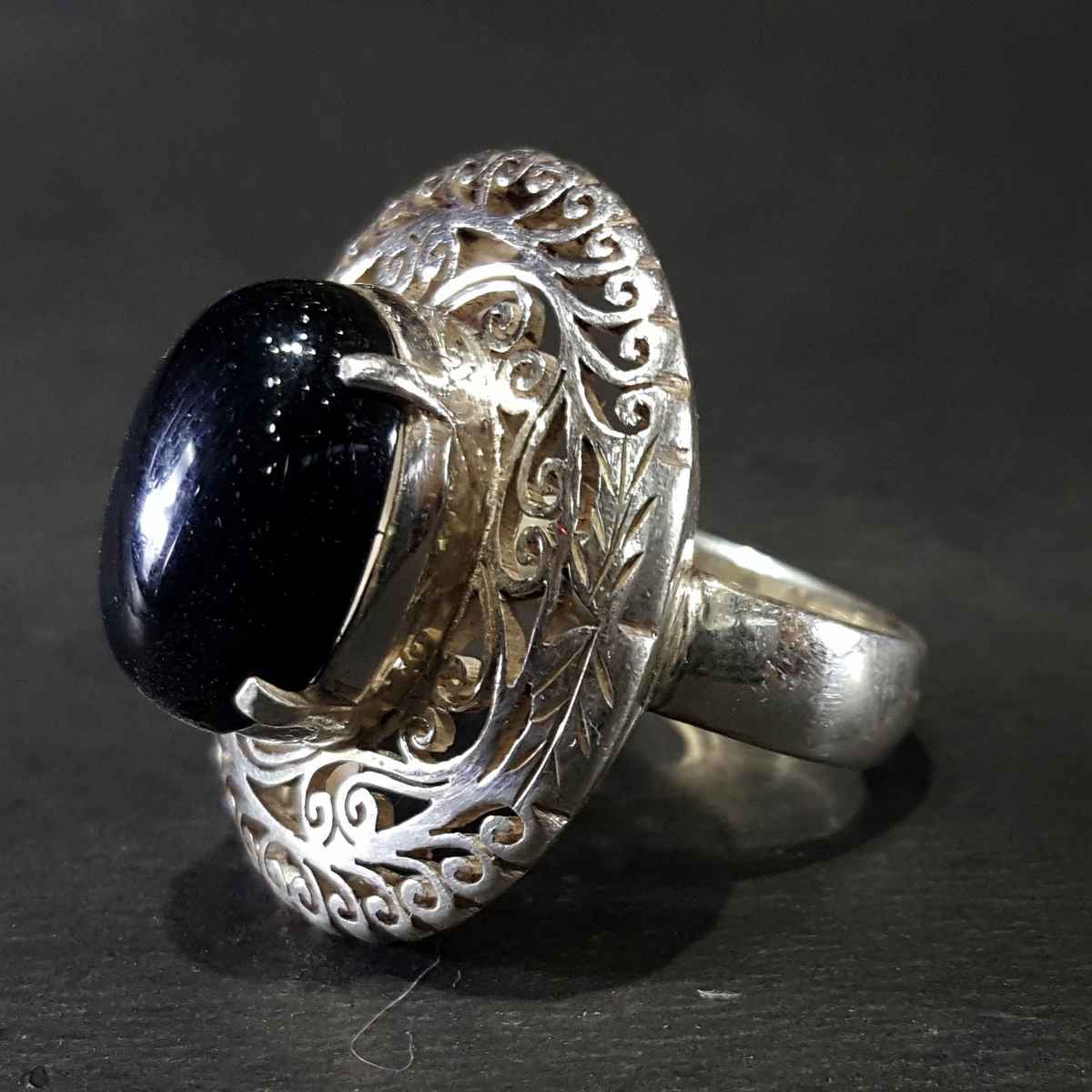 Black Onyxhandmade Silver Ring