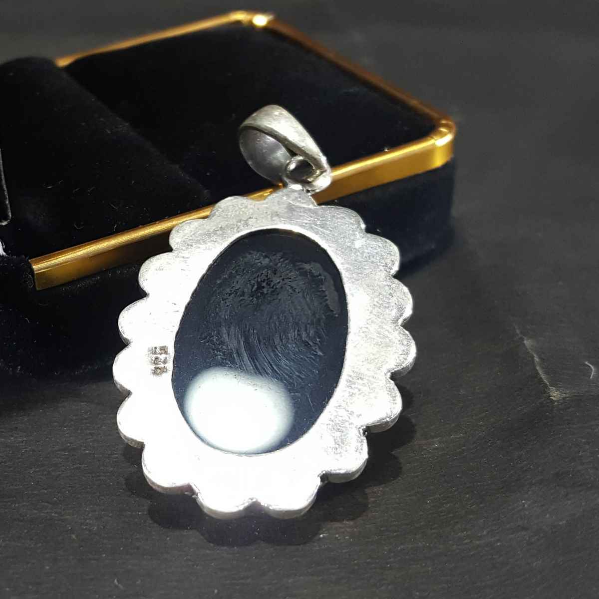 Black Onyx Handmade Silver Pendant