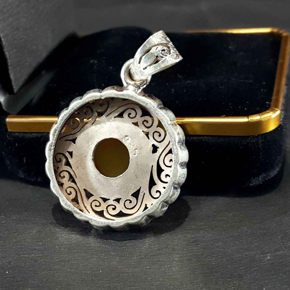 Amber Handmade Silver Pendant