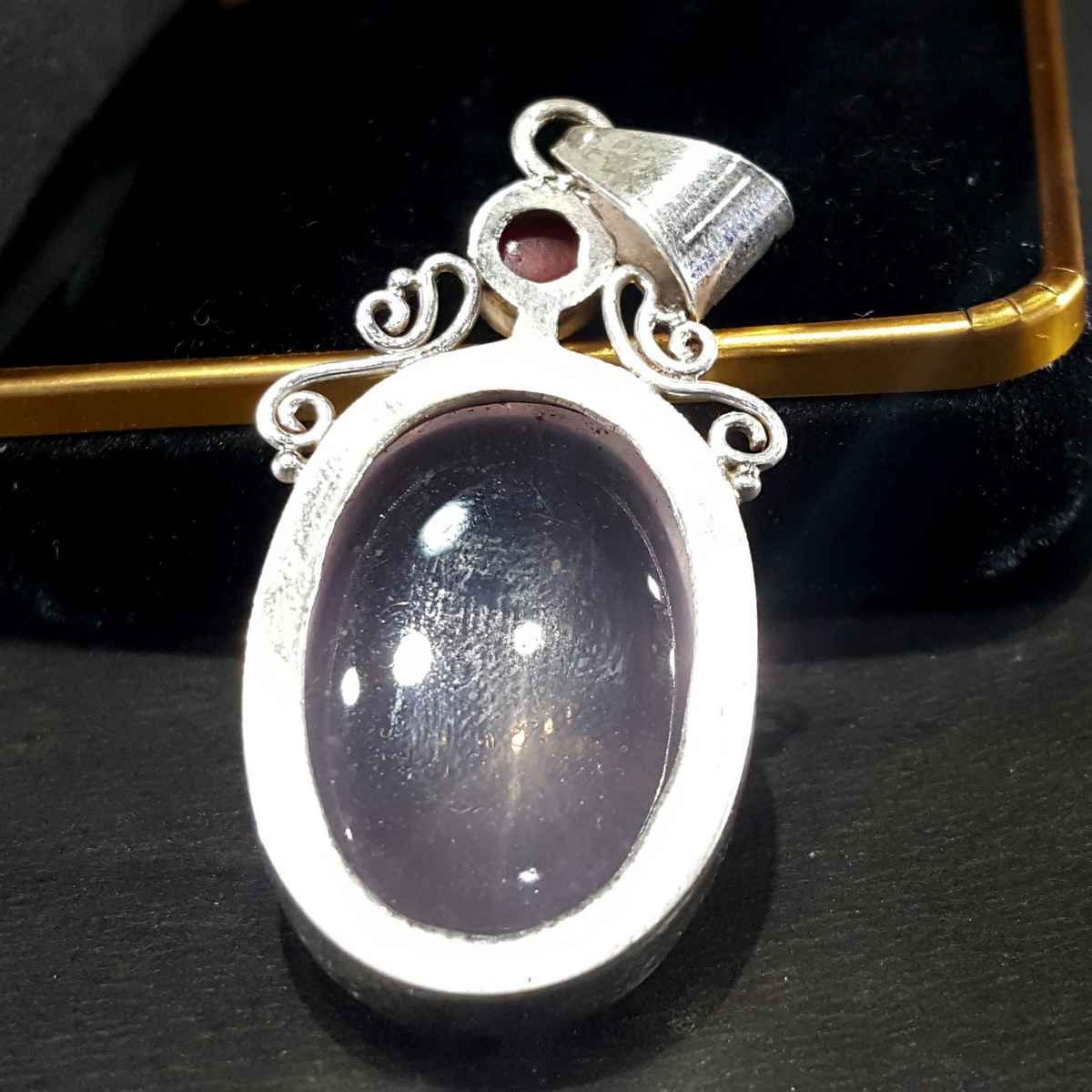 Rose Quartz Handmade Silver Pendant