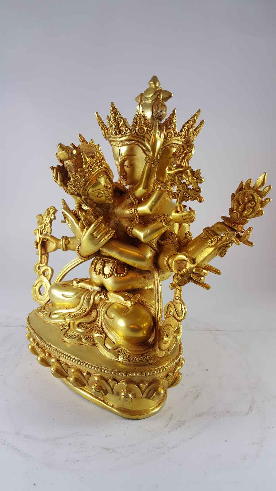Copper Statue Of Guhyasamaja full Gold Plated
